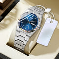 Men'S Watch, Slim Stainless Steel Calendar Fashion Quartz Watch